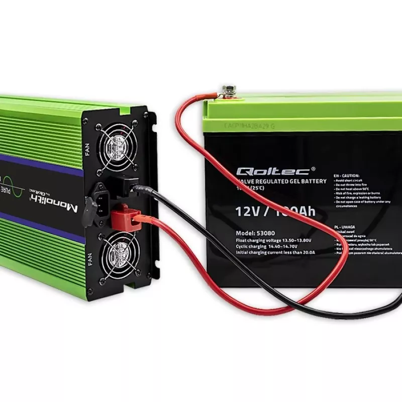 Qoltec Monolith tīkla adapteris/invertors Auto 5000 W Green