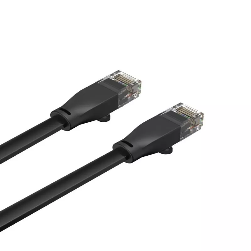 Unitek C1811GBK Cat6 UTP plakanais Ethernet kabelis, 3 m, melns