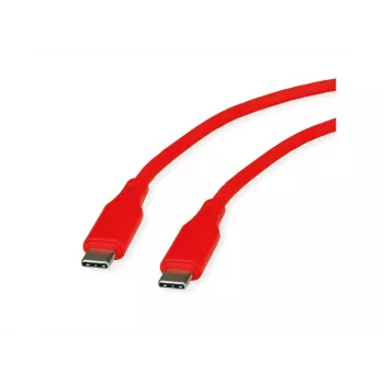 ROLINE USB 2.0 kabelis C-C ST/ST Silikons 60W 1m Sarkans - Kabelis - Digitāls/Dati (11.02.9121)