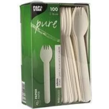 Papstar 88240 White vienreizējās lietošanas galda piederumi