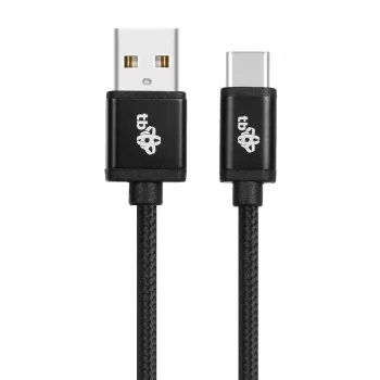 USB - USB C 3 m. kabelis, lentes tipa, melns