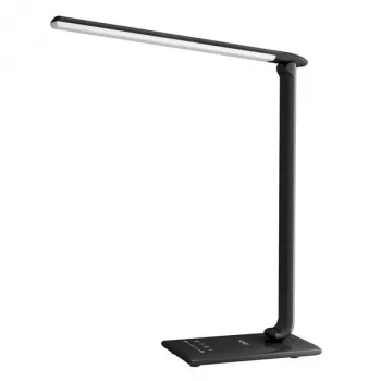 LED galda lampa Aukey LT-T10 12W 3000–6500K — regulējama krāsas temperatūra, melna