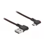 USB kabelis DeLOCK EASY-USB 2.0 Type-A uz Micro-B vīriešu 2m Melns
