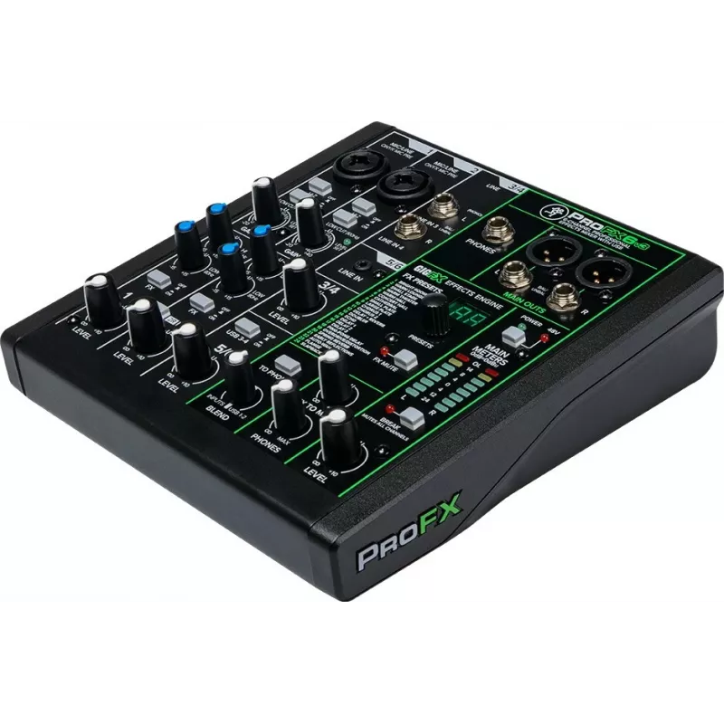 Mikseris Mackie ProFX6v3 kompakts 6-kanālu analogs mikseris ar USB interfeisu