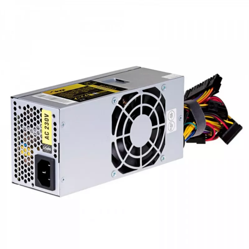 Akyga AK-T1-250 250 W TFX barošanas bloks, 80 PLUS Gold, aktīvā PFC, 80 mm ventilators, pelēks