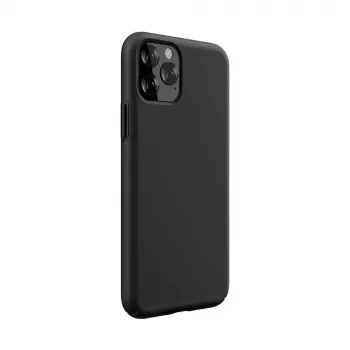Silikona maciņš Devia Nature Series iPhone 12 Pro Max — melns, mīksts pieskāriens aizsargmaciņš