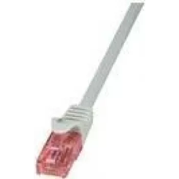 LogiLink CQ2052U RJ45 tīkla kabelis, patch kabelis CAT 6 U/UTP 2,00 m pelēks, liesmu slāpējošs, ar aizbīdni