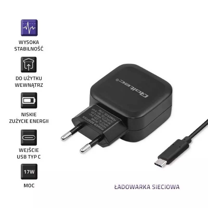 Qoltec 50188 universāls lādētājs klēpjdatoriem, viedtālruņiem, viedpulksteņiem, planšetēm, telefoniem, melns, AC/DC iekštelpām