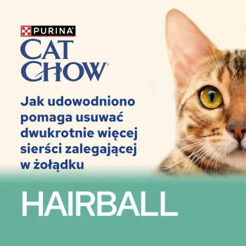 CAT CHOW Hairball Control Vistas gaļa ar zaļajām pupiņām mērcē 85g