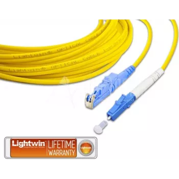 Lightwin LSP-09 E2-LC 5.0 optiskās šķiedras kabelis 5 m E-2000 OS2 zils - dzeltens