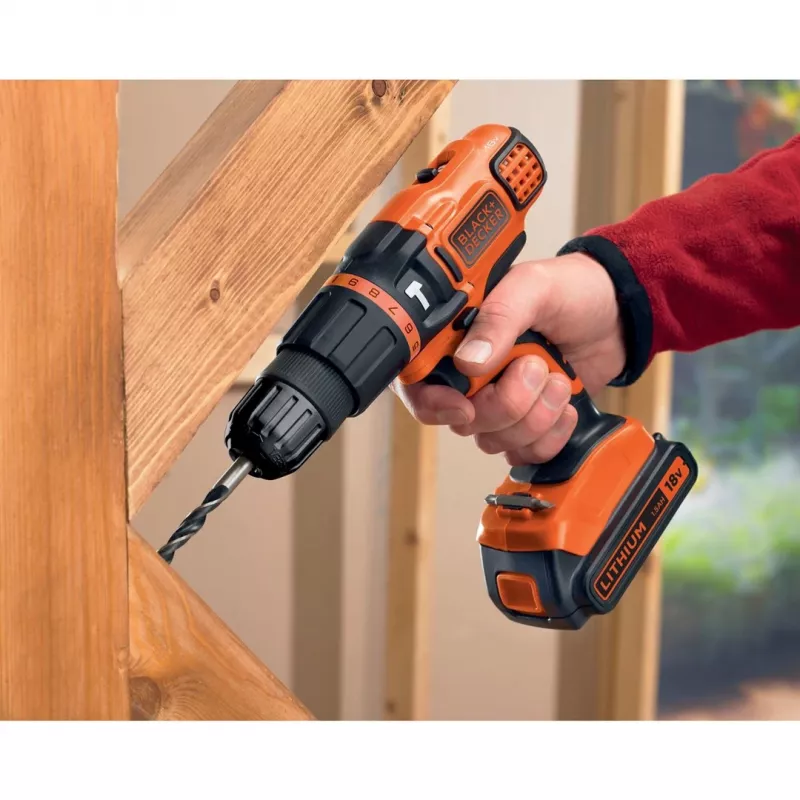 Bezvadu triecienurbis Pistolgrip Black & Decker BDCH188N-XJ 1350 RPM, 18V