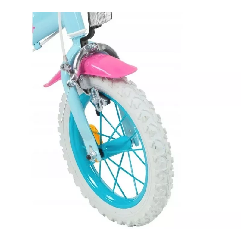 Bērnu velosipēds Toimsa 1297 ar 12 collu putuplasta riteņiem, 4 riteņiem, groziņu, ķēdes aizsargu, dubļusargiem — My Little Pony
