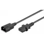 Microconnect PE0406100 strāvas pagarinātājs 10 m melns C13 – C14
