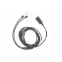 Audio adaptera kabelis Tellur QD uz 2×3,5 mm ligzdu, 2,2 m, melns