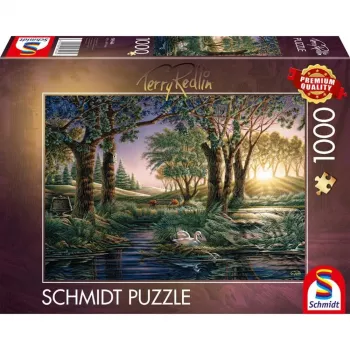 Puzle Schmidt Spiele Terry Redlin 'Morning Magic at the Pond' — 1000 gabali