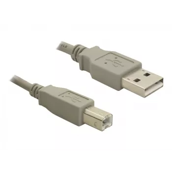 USB kabelis DeLOCK 82216 USB 2.0 3m USB A USB B Pelēks