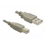 USB kabelis DeLOCK 82216 USB 2.0 3m USB A USB B Pelēks