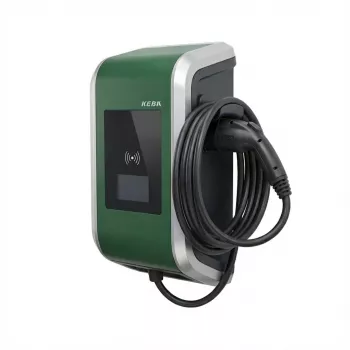 Keba KeContact P30 c-series EN Type2 6m kabelis 22kW-RFID-MID - Zaļš