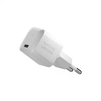 GaN ātrais lādētājs 30W Native Union Fast GaN Charger PD 30W USB-C 1 ports 100–240V balts
