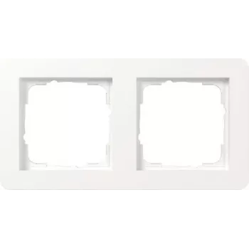 Gira E1 2-vietu rāmja pārsegs, krāsa Pure White (modelis 0212150)