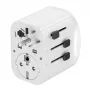 Ceļojumu adapteris GEMBIRD TPA-EU2A1C15-01-W — 15W, E tipa kontaktdakša, 2× USB-A + 1× USB-C, 100–250V