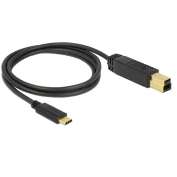 USB kabelis DeLOCK 83675 USB 3.2 Gen 2 1m USB C USB B Melns
