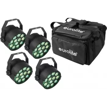 EUROLITE komplekts 4x LED PARty TCL Spot + mīkstā soma (20000540)