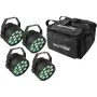 EUROLITE komplekts 4x LED PARty TCL Spot + mīkstā soma (20000540)