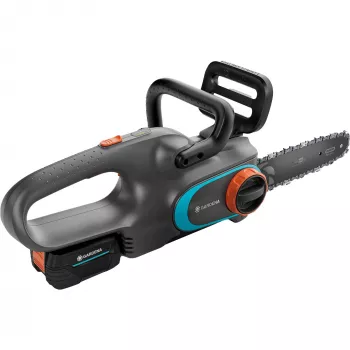 Bezvadu ķēdes zāģis PowerSaw 250/18V P4A Lietošanai Gatavs Komplekts (Pelēks/tirkīza, Li-Ion Akumulators 2,5Ah P4A, POWER FOR ALL ALLIANCE)