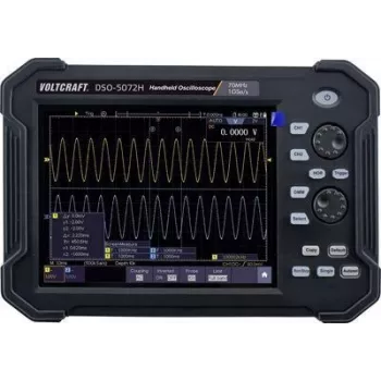 VOLTCRAFT DSO-5072H rokas osciloskops (Scope-Meter), 70 MHz, 2 kanāli, 1 GSa/s, 40 Mpts, 8 biti