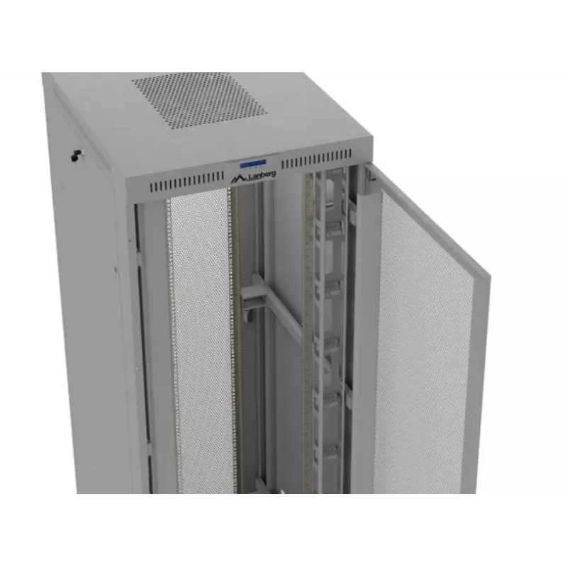 19 collu skapis LANBERG FF01-8047-23SL 47U 800x1200 mm Pelēks ar perforētām durvīm