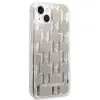 Karl Lagerfeld KLHCP14MLMNMS cietais maciņš iPhone 14 Plus 6.7 sudrabs / sudrabs Liquid Glitter Monogram