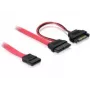 SATA kabelis DeLOCK 84418 0.5m Sarkans