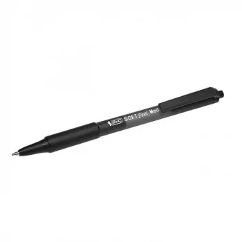 BIC lodīšu pildspalva SOFTFEEL CLIC 1.0 mm, melna, 1 gab. 914360