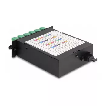 DeLOCK Fiber Optic HD Cassette MPO vīrietis uz 12 x LC Duplex sieviete 24 šķiedras Vienmoda 9/125 µm