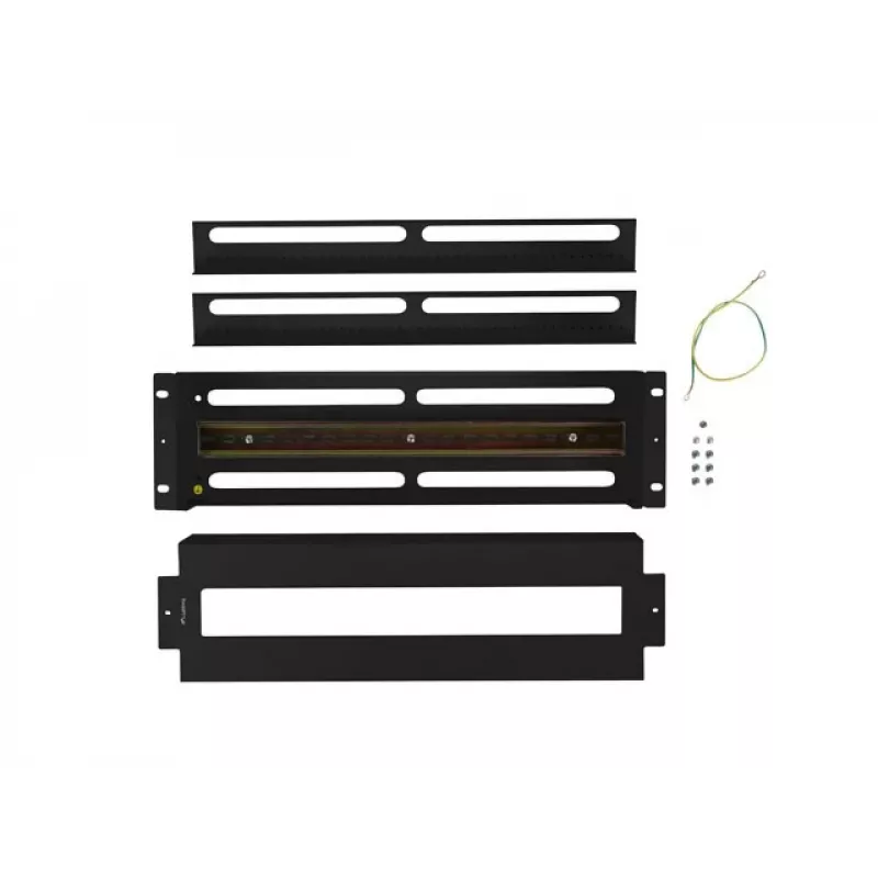 Lanberg AK-VDP103-B 19 collu 3U sprieguma sadales panelis ar DIN sliedi TS-35, melns