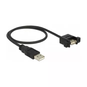 USB kabelis DeLOCK 85461 USB 2.0 0.5m Melns