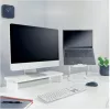 Monitora statīvs LEITZ Freestanding 64340001 — brīvi stāvošs galda statīvs 61 cm (24 collu) ekrāniem, 20 kg ietilpība, augstuma regulēšana, balts