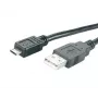 USB kabelis MediaRange MRCS138 1.2m USB A - Micro-USB B Melns