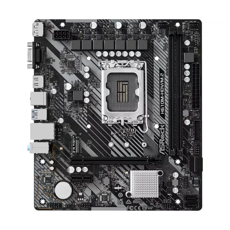 Mātesplate ASRock H610M-HDV/M.2 R2.0 LGA1700 DDR4 Micro-ATX