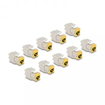 DeLOCK keystone modulis 88111 Plakans RJ-45 Dzeltens 10 gab.