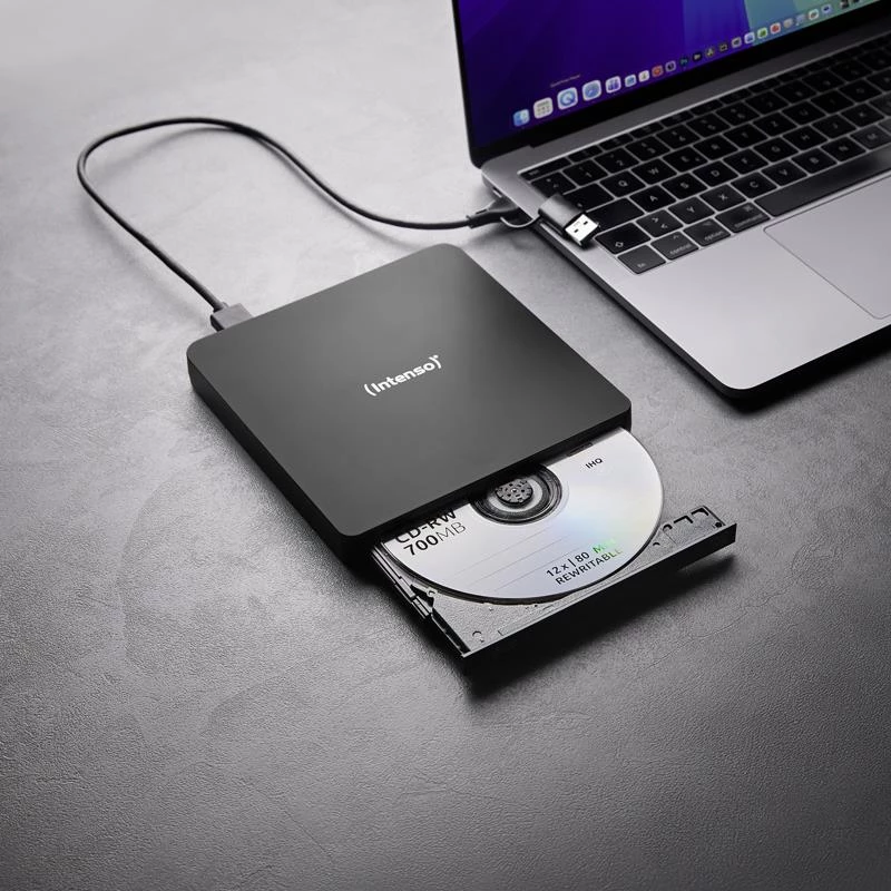 Ārējais DVD RW diskdzinis Intenso USB 3.2 Melns