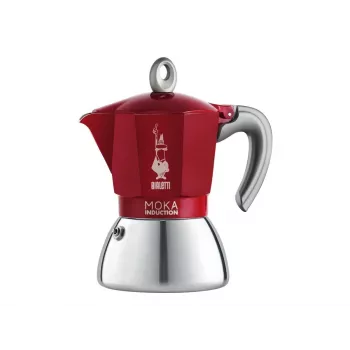 Moka kanna Bialetti Moka Induction 0.1 L Sarkanā Sudraba