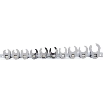 KS TOOLS 3/8 inch 12-kant-Einsteck-Open-End uzgriežņu atslēgu komplekts, 10 daļas, 10-22 mm (913.3900)
