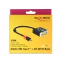DeLOCK 61213 Video kabeļa adapteris USB Type-C uz DVI 0.2m Melns