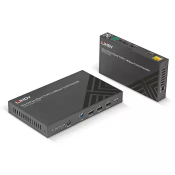 Lindy 70m Cat.6A HDMI 4K60 & Type C HDBaseT 3.0 KVM pagarinātājs