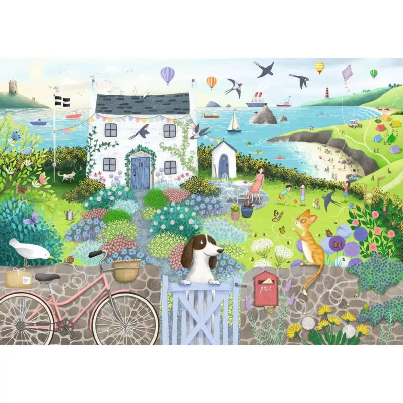 Puzle Ravensburger Coastal Cottage 1000 gab., 700 mm platums, 2 mm biezums