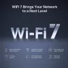 Bezvadu maršrutētājs MERCUSYS MR47BE — Tri‑joslu Wi‑Fi 7 (2.4/5/6 GHz), 9300 Mbps, 3× RJ‑45, 2.5GbE, 6 ārējās antenas