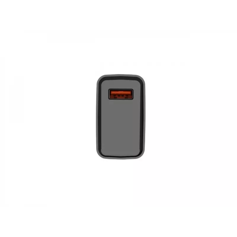 Natec Ribera NUC-2058 tīkla lādētājs, 18 W, 1x USB-A, līdz 3 A, Quick Charge 3.0, Samsung AFC, Huawei FCP/SCP, melns
