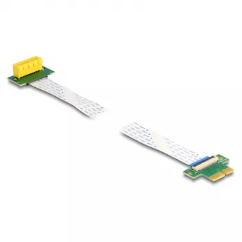 DeLOCK Riser Card PCI Express x1 vīrišķais uz x1 slotu 90° leņķī ar FPC kabeli 30 cm
